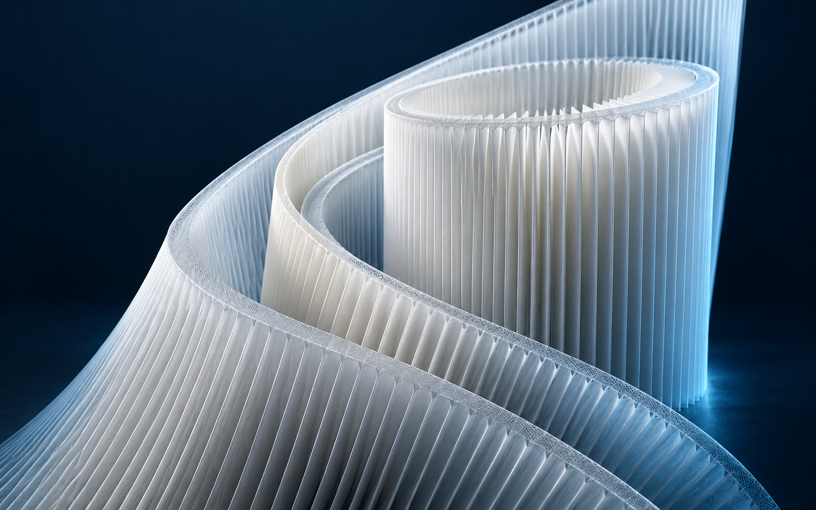 Conceptual filtration media visual